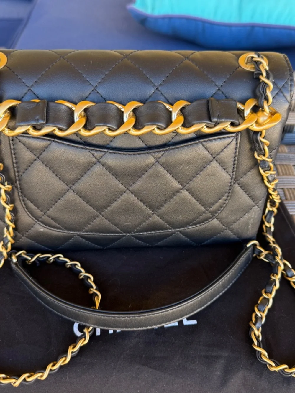 Chanel lambskin Quilted small chain flap